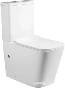 Унитаз-компакт напольный, безободковый, с бачком, 640х370х810мм, сиденье с микролифтом, крепеж в компл,  ZZ Cerutti Spa Maiella CT10314