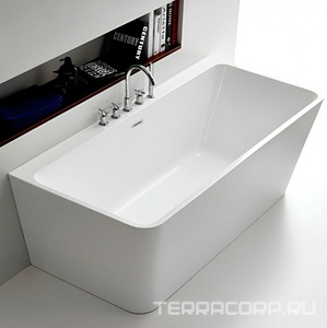 Ванна 1700x750x580мм, пристенная, слив перелив в компл., (акрил цв.белый),  ZZ Cerutti Spa Lugano CT9344