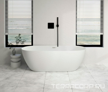 Ванна 1700x750x560мм, отдельностоящая, слив перелив в компл., (акрил цв.белый),  ZZ Cerutti Spa d'ISEO CT7390