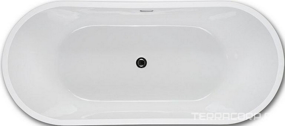 Ванна 1680x730xh580мм, отдельностоящая, слив перелив в компл., (акрил цв.белый), Resia ZZ