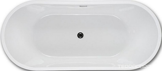 Ванна 1680x730xh580мм, отдельностоящая, слив перелив в компл., (акрил цв.белый),  ZZ Cerutti Spa Resia 7388