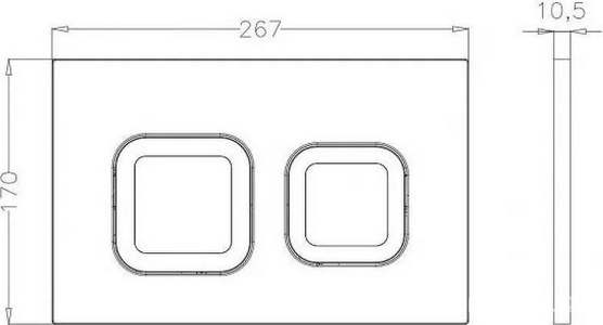 Комплект для установки подвесного унитаза, (застенный модуль, крепёж, панель 2-го смыва пластик цв.хром глянец),  ZZ Bettoserb Sava Fix Slim SET40006473