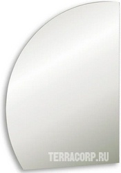 Зеркало 686хh1097 мм, форма "четверь круга", левое, фоновая LED подстветка, сенсорный выключатель