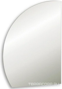 Зеркало 686хh1097 мм, форма "четверь круга", левое, фоновая LED подстветка, сенсорный выключатель Silver Mirrors Mario LED-00002525
