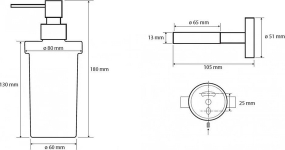 Дозатор для жидкого мыла, настенный, (цв.белый матовый, стекло матовое),  ZZ Bemeta White 104109014
