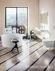 Раковина 1200х420хh115мм, с 1 отв.д/смесит., с переливом,  ZZ Laufen Val 8.1028.9.000.104.1