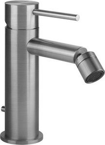Смеситель для биде на 1 отверстие с донным клапаном, излив 118мм, цвет: steel brushed,Gessi 316 ZZ Gessi Flessa 54007 239