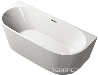 Ванна 1700x750x560мм, пристенная, слив перелив в компл., (акрил цв.белый),  ZZ Cerutti Spa Vettore W CT9345