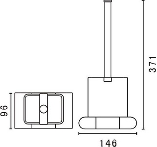 Ёрш настенный, (цв.хром / стекло мат.),  ZZ Art & Max Platino AM-E-3981AL