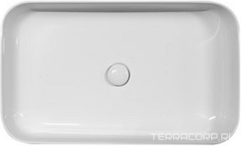 Раковина накладная на столешницу, прямоуг. 70х43хh12см, без отв.д/смесит., без перелива, (цв.Nocciola),  ZZ Kerasan Tribeca 460281