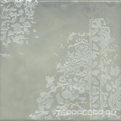 Декор Адриатика 3 зелёный глянцевый 20x20