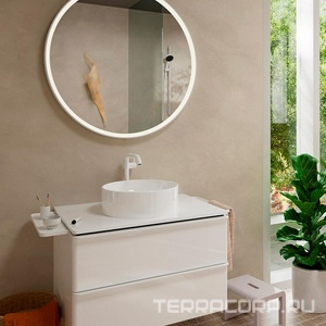 Смеситель для раковины, 240, Высокий, с д/к, (цв.белый матовый), Fine CoolStart EcoSmart+,  ZZ Hansgrohe Tecturis S 73370700