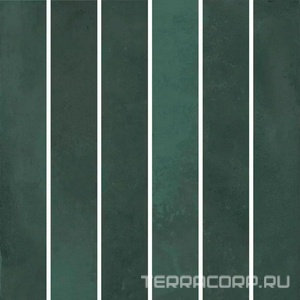 Керамическая плитка Kerama Marazzi Фес Декор  мозаичный зелёный тёмный глянцевый 15x15x0,77 Зеленый 