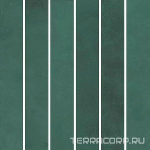 Керамическая плитка Kerama Marazzi Фес Декор  мозаичный зелёный тёмный глянцевый 15x15x0,77 Зеленый 