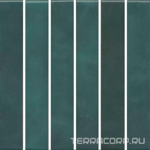 Керамическая плитка Kerama Marazzi Фес Декор  мозаичный зелёный тёмный глянцевый 15x15x0,77 Зеленый 