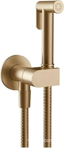 Гигиенический душ комплект: лейка, шланг 125см, кронштейн с подводом воды, (цв.Warm Bronze Br. PVD), Gessi ZZ Gessi Универсал 45126 726