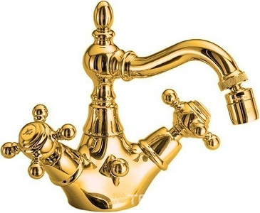 Смеситель для биде, с д/к, (цв.золото),  ZZ Fima Carlo Frattini Elizabeth F5092OR