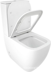 Унитаз-компакт напольный, безободковый, с бачком, 620х385х920мм, сиденье с микролифтом, крепеж в компл, Chika ZZ Cerutti Spa Resia CT8708