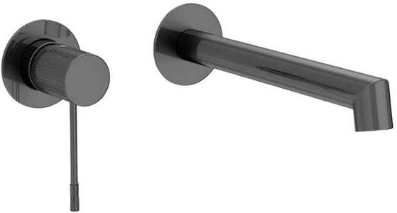 Смеситель для раковины, встраиваемый в стену, внутрен. часть в компл., (цв.вороненая сталь),  ZZ Vincea Desire VBFW-1D1GM