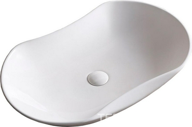 Раковина 670х415хh125мм, накладная, усеченный овал, без отв.д/смесителя, без перелива, (керамика цв.белый), Cerutti SPA ZZ