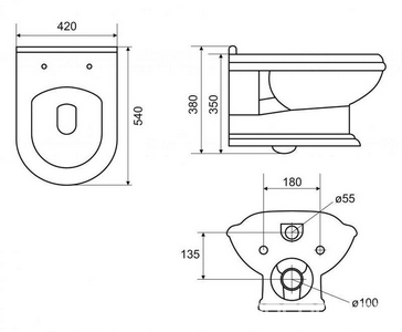 Сиденье для унитаза, с микролифтом, (пластик цв.белый. петли цв.хром),  ZZ Cezares King Palace CZR-6045-SC   King Palace