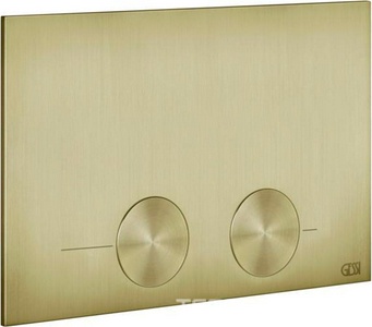 Панель смыва с двумя клавишами, для застенного модуля д/унит.,Tece (TeceProfil, TeceBox). (металл, цв.Brass Brushed PVD), Gessi Total ZZ Gessi Универсал 54617 727