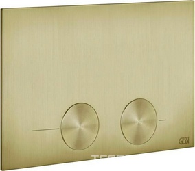 Панель смыва с двумя клавишами, для застенного модуля д/унит.,Tece (TeceProfil, TeceBox). (металл, цв.Brass Brushed PVD), Gessi Total ZZ