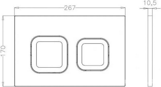Комплект для установки подвесного унитаза, (застенный модуль, крепёж, панель 2-го смыва пластик цв.хром матовый),  ZZ Bettoserb Sava Fix Slim SET40006472