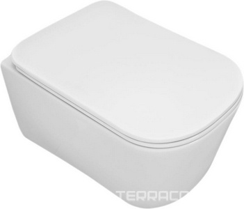 Унитаз подвесной 54х35см, безободковый, БЕЗ сиденья, крепёж арт.WB9N в компл., (цв.белый матовый),  ZZ Kerasan Tribeca 511430