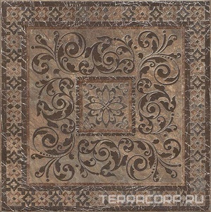 Керамогранит Kerama Marazzi Бромли Декор  коричневыйXX 40.2х40.2 Коричневый 