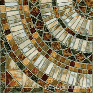 Керамогранит М-Квадрат Мюнхен Керамогранит  Объемный штамп коричневый l33х33 Коричневый 