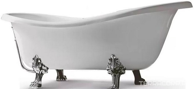 Ванна 1700х800хh720(600)мм, акрил, отдельностоящая, ножки "Львиные лапы", слив-перелив в компл., (цв. хром),  ZZ Treesse Epoca V5071 cromo