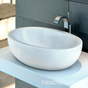 Раковина накладная на столешницу, овальная 600х420хh160мм, без отв.д/смесит., без перелива,  Ideal Standard Strada K078401