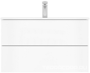 Тумба подвесная Spirit 80см, 2 ящика, открывание нажатием,  БЕЗ раковины, цв.белый XX