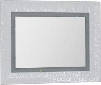 Зеркало  90 "Е" со светильниками, цвет белый, крепеж в комплекте KL ZZ Aquanet Мадонна 168328