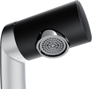 Смеситель для кухни, поворотный излив 236мм, (корпус цв.хром, ручка цв.чёрный),  Damixa Arc 290007464