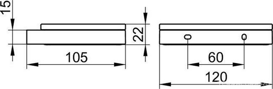 Мыльница настенная (цв.хром / стекло),  Keuco Edition 11 11155 019000