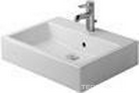 Раковина  60x47 см, с 1 отв. под смеситель, с переливом, установка на столешницу, Design Variations ZZ Duravit Vero 0454600027