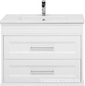 Тумба напольная/подвесная "" - 100 см, цвет белый, 2 выдвижн. ящика, БЕЗ раковины  и комплекта ножек Aquanet Бостон 209678