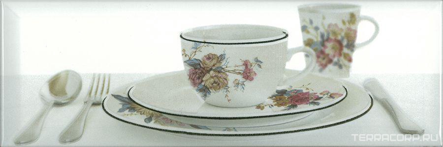 Керамическая плитка Absolut Keramika Monocolor 10x30 Decor Tea 03 White B 10x30 Комбинированный, фото 3