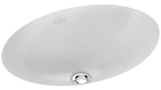 Раковина встраиваемая снизу 560(660)х375(470)мм, с переливом, удинён.рычаг для пробки д/к, крепёж в компл.,(цв.R2 Star white cer+),  ZZ Villeroy & Boch Loop & Friends 616130R2