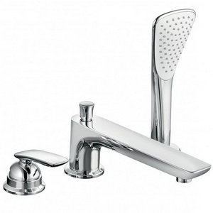 Смеситель для ванны/душа  на 3 отверстия в борт ванны (лейка+шланг+излив+смеситель), хром ZZ Kludi Balance 524470575