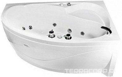 Ванна "АМЕЛИЯ-BRONZE", 1600х1050 (правая), каркас, слив-перелив, фронт.панель, ГМ7 "Джереми", НМ2 "Глори", контр.200, молдинг, АМ "Bronze",подсветка,