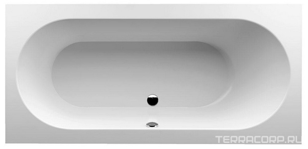 Ванна 1900х900хh480мм, (кварил цв.белый), ножки пласт. h145-180мм в компл., (без удлинённого слива-перелива),  Villeroy & Boch Oberon UBQ199OBE2V-01