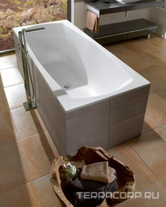 Ванна 1800х800хh500мм, (кварил цв. белый), ножки пласт. h145-180мм в компл., (без удлинённого слива-перелива),  ZZ Villeroy & Boch My Art UBQ180MYA2V-01