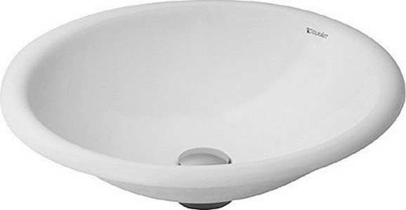 Раковина 50см, круглая без отв д/смес., встраиваемая в столешницу, (покрыта эмалью со всех сторон)  ZZ Duravit Architec 031850 00 00