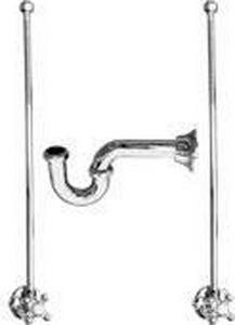 Комплект (сифон 1 1/4  + 2 подводки с винтелями-перекр.) для смесителей на 3 отв. (хром), Devon&Devon ZZ Devon & Devon Универсал DUHL162CR
