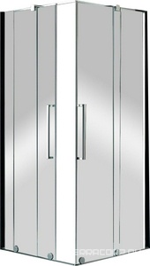 Дверь сдвижная с неподв.сегментом 90хh195см, L (левая), (1/2 душ.каб.!!!, стекло 8/6мм, GL прозр., фурн. 05 bril, хром)  ZZ Provex S-Lite 0004SK-05GL-L