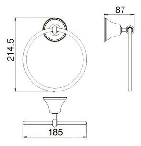 Полотенцедержатель-кольцо (бронза),  ZZ 3M Old italy 8221 UU