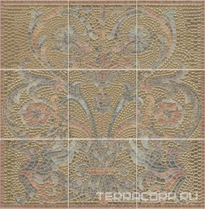 Керамическая плитка Kerama Marazzi Виченца Панно  золото (из 9 частей15х15) XX45x45 Комбинированный 